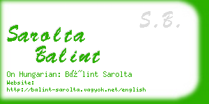 sarolta balint business card